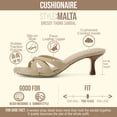 thumbnail image 3 of Cushionaire Malta Strappy Kitten Heels for Women, Dressy Open Toe Low Heel Sandals with Memory Foam Comfort, 3 of 16