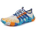 thumbnail image 4 of Zapatos acuáticos Zapatillas de buceo transpirables Vadear para senderismo (41) blanco azul, 4 of 9