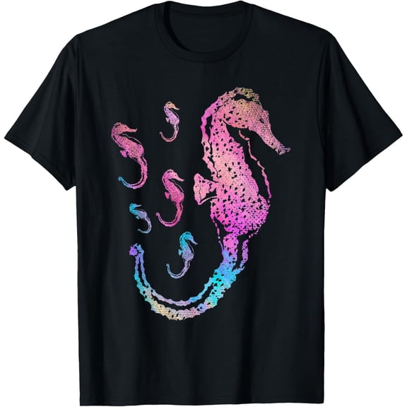 Underwater Aquarium Ocean Animal Sea Fish Colorful Seahorse T-Shirt