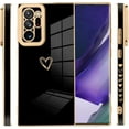 thumbnail image 4 of Compatible Samsung Galaxy Note 20 Ultra Case Heart Design Plating Cover Shockproof Protection Anti-Scratch Soft TPU Wireless Charging Slim Case for Samsung Galaxy Note 20 Ultra - Black, 4 of 11