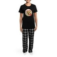 thumbnail image 4 of CafePress - Yorkie Rose Women's Dark Pajamas - Women's Short Sleeve Print T-Shirt and Pants Dark Cotton Pajama Set, 4 of 7