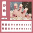 thumbnail image 2 of Gradient Press-on Nails with Rhinestone Stylish Design Press-on Nails for Finger Nail DIY at Home Jelly Glue, 2 of 7