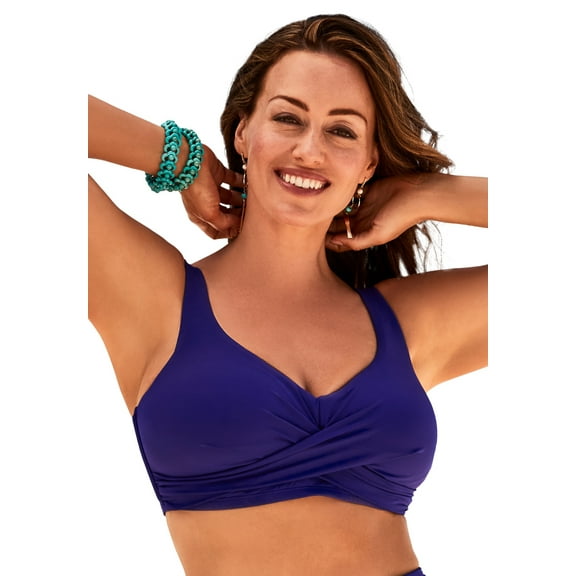 Swimsuits for All Women's Twist Front Bikini Top