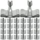thumbnail image 1 of 100 pinzas para mechas de velas, soportes de madera, bases metálicas, sujetadores para velas, color plata, 1 of 8
