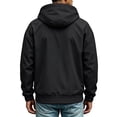 thumbnail image 4 of Zenithor Men's Hooded Windbreaker Jacket Zip Up Rain Coat Solid Long Sleeve Elastic Cuffs Pockets Spring Fall Outdoor Outerwear Black(XXS-3XL), 4 of 9