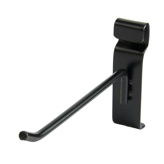 SSWBasics 6" Gridwall Hooks - Pack of 25 Black Wire Grid Wall Hooks - Durable Grid Wall Hook for Retail Display and Organization