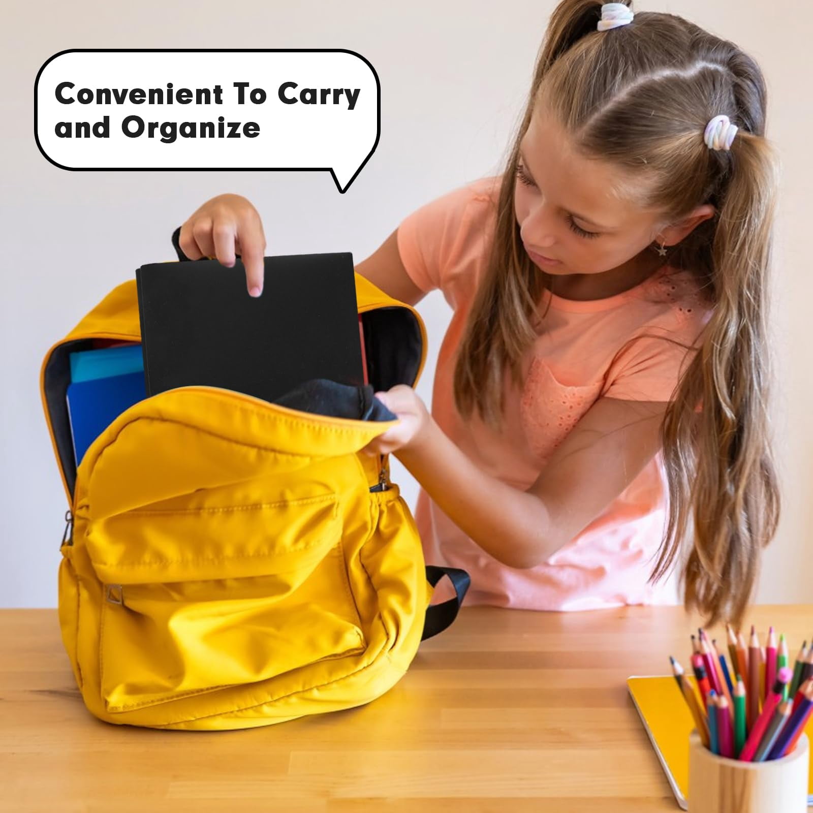 Plastic 2 Pocket Folders With Prongs  30 Pack Heavyweight Letter Size Poly 3 Metal Fastener Clips (black)