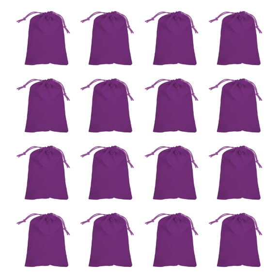 Uxcell 30 Pcs Velvet Drawstring Bags, 7 x 5 Inch Large Velvet Cloth Jewelry Gift Pouches with Drawstring, Favor Candy Bag Dust Bag for Wedding Birthday Party Christmas, Purple