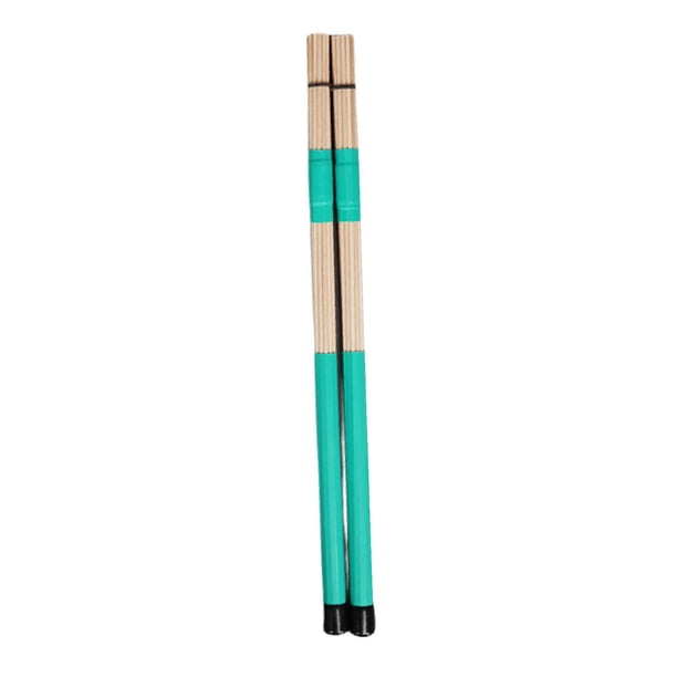 Baquetas de batería. Baquetas de madera silenciosas y estables para actuaciones de jazz, folk y música acústica. verde