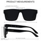 thumbnail image 5 of Gafas de Sol LYZOIT Cuadradas Sobredimensionadas Protección UV400 Negras, 5 of 6