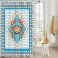 thumbnail image 4 of Fabric Shower Curtain, Crab Striped Printed Nautical Pattern Bathroom Curtain with 12 Hooks Waterproof No Bad Odor Machine Washable Bath Curtains for Bathroom, Spa Room, Background Cloth, 72"x84", 4 of 6