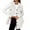 White, variant on Womens Winter Jackets, Fleece Coats for Women, Women's Casual Loose Solid Color Turn-down Collar Fleece Outerwear Jackets White,L