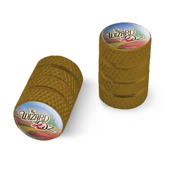 The Wizard of Oz Ruby Slippers Logo Motorcycle Bicycle Bike Tire Rim Wheel Aluminum Valve Stem Caps