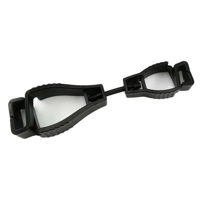 Durable Plastic Anti-Slip Glove Clip, Multi-Functional Hands-Free Portable Holder for Gloves and Small Tools, Reusable Waist Buckle Design, Lightweight and Compact, Black.
