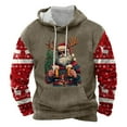 thumbnail image 4 of Men's Clothing Hoodies Vintage Christmas Santa Claus Print Hoodie, Distressed Vintage Santa Claus Face Funny Old Xmas Pullover Long Sleeve, 4 of 4