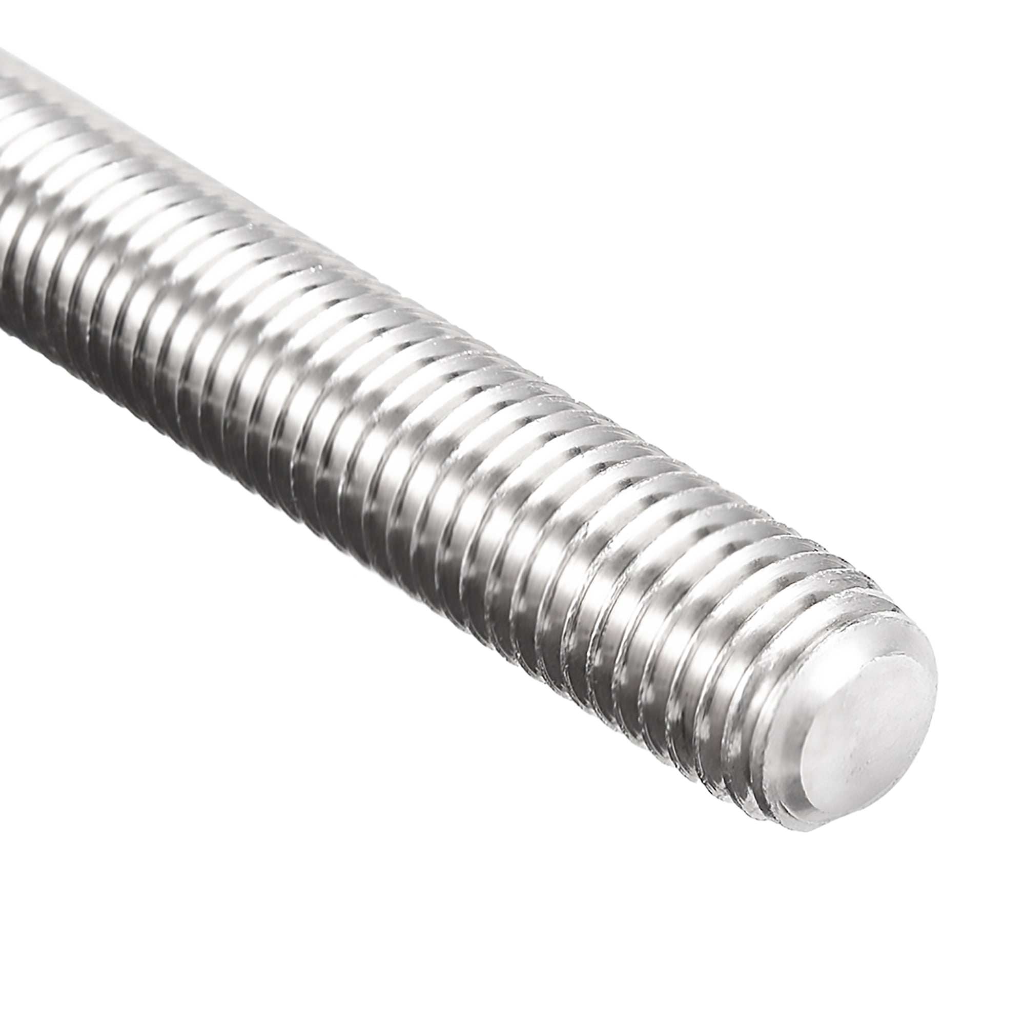 Uxcell M18 Dia 250mm Length 304 Stainless Steel Left Hand Thread Fully Threaded Rod