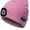 Pink, variant on LED Beanie Bluetooth Hat Built-in Stereo Speakers & Mic Hands-Free Hat Lights USB Rechargeable LED Headlamp Winter Knit Cap for Men Women, PInk