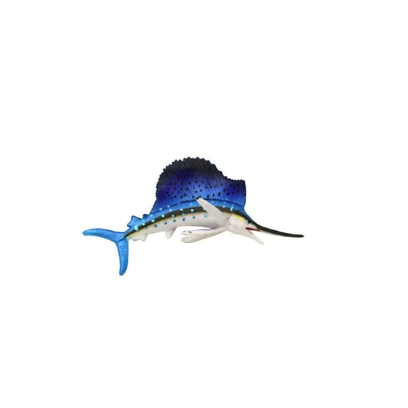 Sailfish, Billfish, Museum Quality, Hand Painted, Rubber Fish, Realistic Toy Figure, Model, Replica, Kids, Educational, Gift, 3" SF08 B51