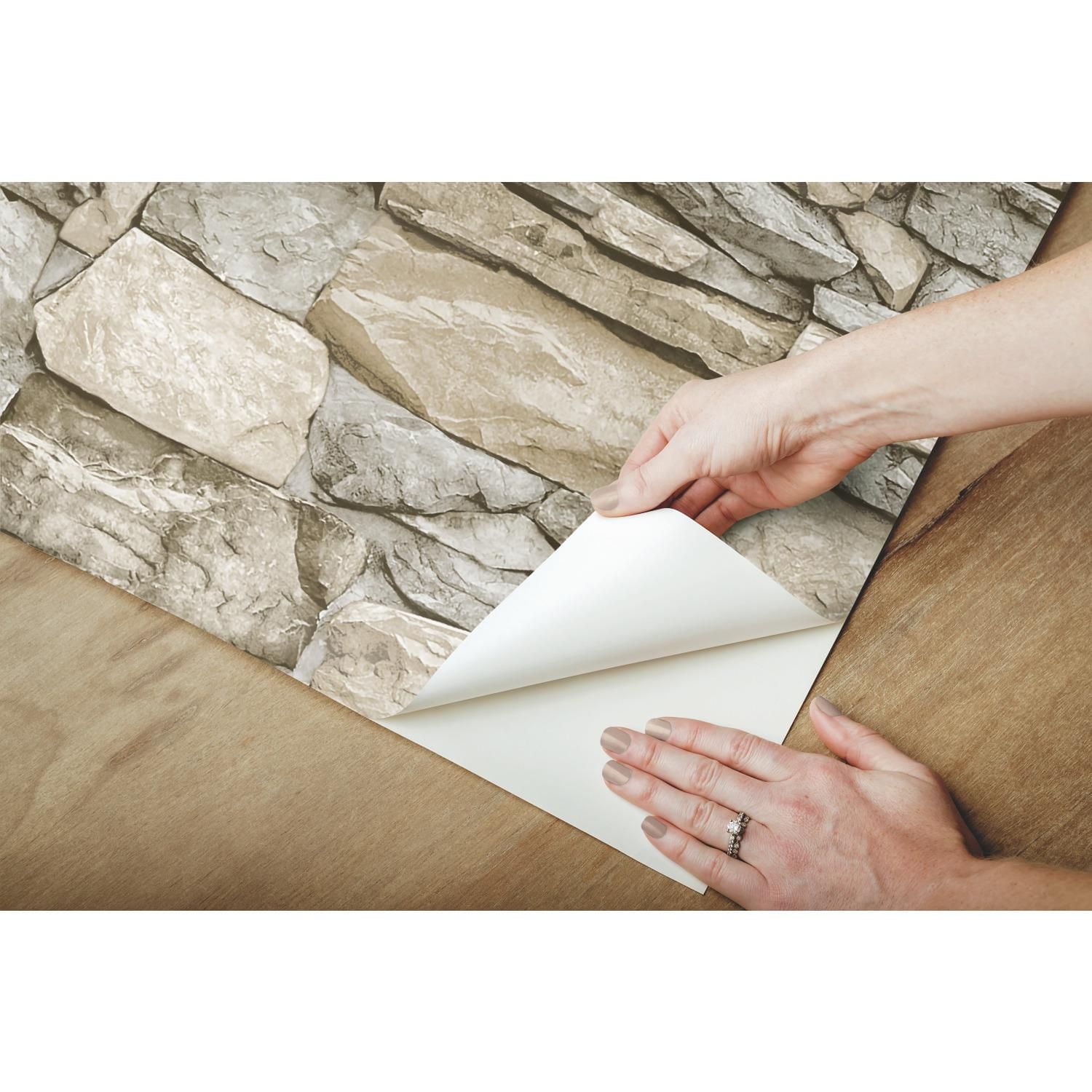 Roommates Multistone Peel & Stick Wallpaper