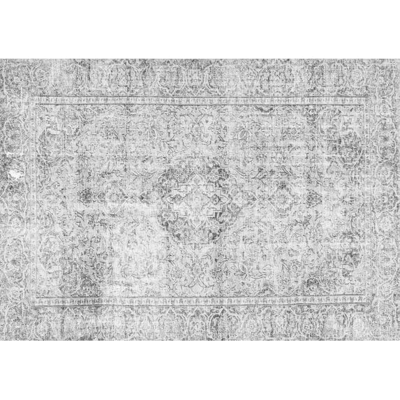Ahgly Company Indoor Rectangle Persian Gray Traditional Area Rugs, 6' x 9'