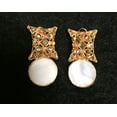 thumbnail image 1 of Faux Polki GoldWhite Opal Earrings Indian Pakistani Wedding Jwellery Eid Dewali New, 1 of 1