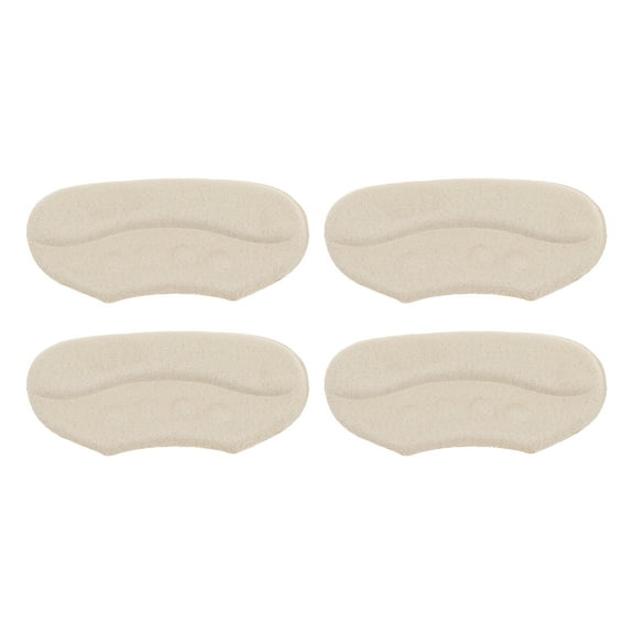 Unique Bargains 2 Pair Thick Shoes Heel Pads for Prevent Rubbing One Size Apricot