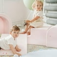 thumbnail image 4 of MeowBaby 4 Elements Soft Foam Blocks Playset with Velvet Covers, Powder Pink, 4 of 10
