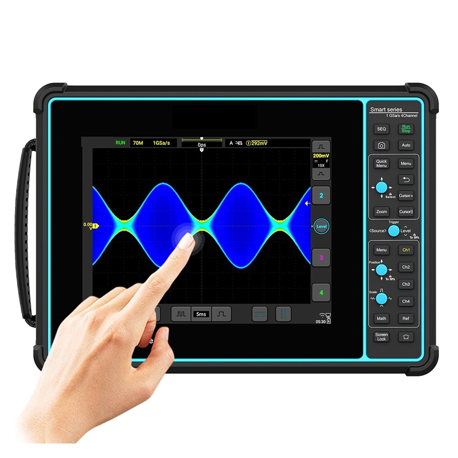 New Smart Tablet Oscilloscope Digital 4 Channel 1G Sa/S Sample Rate 8inch Touch Screen 100 MHz Bandwidth ,Professional Designed