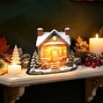 thumbnail image 6 of Lighted Christmas Village House, Wooden Holiday Figurine, Snow Covered Cottage Scene with Layered Architecture and Glowing Windows for Mantel, Painted Wood with LED Light with DetaiLED, 6 of 6