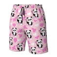 thumbnail image 4 of Pofeuu Funny Panda Draws A Heart Prin Men's Swim Trunks Quick Dry Bathing Suit Swimming Board Shorts Mesh Lining Beach Swimwear-Large, 4 of 6