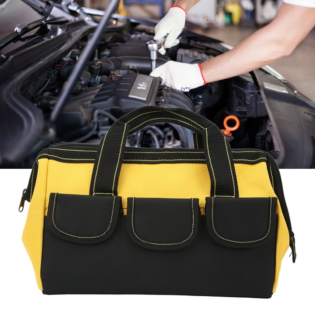 Sac de Rangement pour Outils, Sac à Grand Ouverture, Sac de Transport Robuste 16 Pouces pour Électriciens, Imperméable, Portable à Main