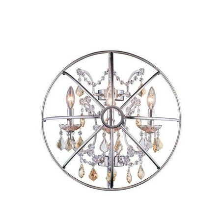 

Elegant Lighting Geneva 21 3 Light Royal Crystal Wall Sconce