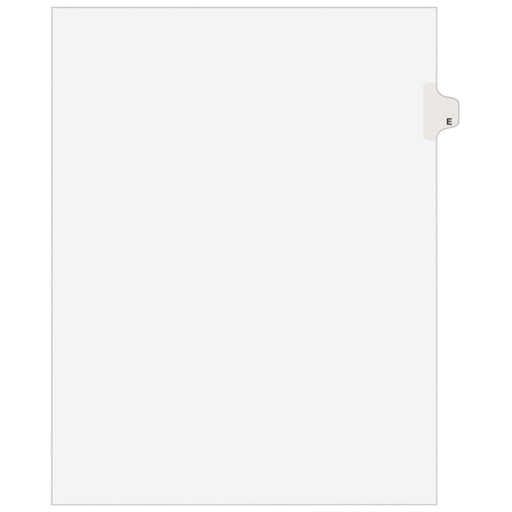 Avery Individual Legal Dividers Avery Style, Letter Size, Side Tab E (1405)