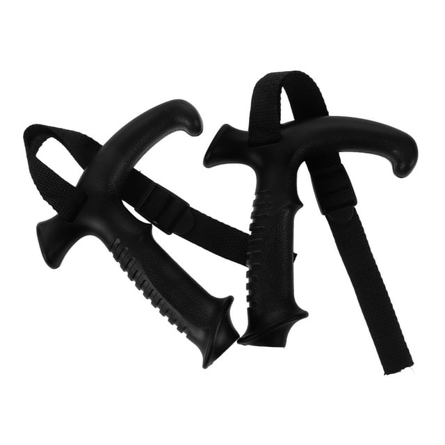 LOLIPPYY 2Pcs Ski Pole Handle Adapter Replacement Black Plastic Grip for Trekking and Outdoor Sports