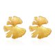 thumbnail image 5 of Pendientes de acero inoxidable de nicho de tendencia de moda para mujer, pendientes de 18 quilates con forma de lazo, 5 of 6