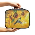 thumbnail image 2 of FKELYI Bible Cover for Women Men Faux Leather Book Cover with Handle Sunflower Hummingbird Oil Painting Print Zippered Bible Case Church Bible Bag for Prayer Outdoor Study, 2 of 6