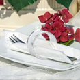thumbnail image 4 of 8 Pieces of alloy Beaded Napkin Ring Delicate Napkin Buckle (Silver), 4 of 5