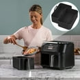 thumbnail image 5 of Jinsinto Silicone Pot for Double Air Fryer, 2PCS Reusable Air Fryer Liners, Silicone Air Fryer Basket, Accessory for Air Fryer, Oven, Microwave, Cake Mold, black, 5 of 5