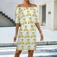 thumbnail image 2 of Summer Lemonade Women's Off The Shoulder Ruffles Summer Wedding Guest Loose Casual Party Beach Dress, 2 of 9