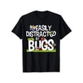 thumbnail image 1 of Youngsters' 'Easily Distracted By Bugs' Fun Graphic Tee - Soft 100% Cotton, Breathable Short Sleeve Shirt for Boys, Playful Bug-Themed Print, Perfect for Casual Attire or Outdoor Adventures, 1 of 6