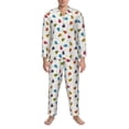 thumbnail image 3 of Sikiie Cute Ladybugs Mens Pajama Set, Soft Warm Long Sleeve Sleepwear, Cozy Button-Down Pjs for Men-X-Large, 3 of 7