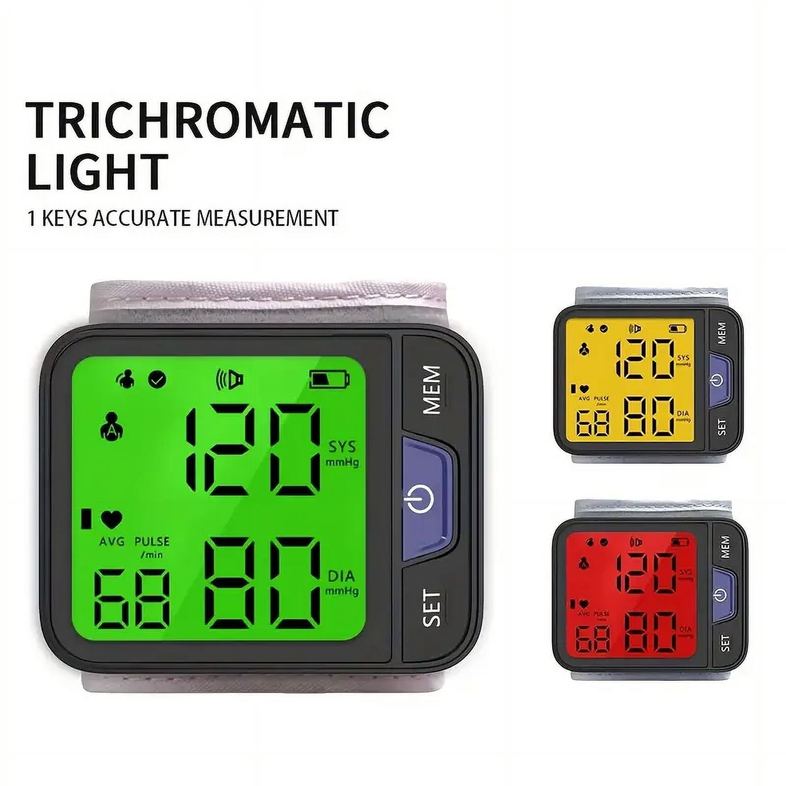 SUWU Dual User Blood Pressure Monitor with Large LED Display - Battery Powered Digital Sphygmomanometer for Adults, 2x120 Memory Storage, Adjustable Cuff, ≤36V Operating Voltage