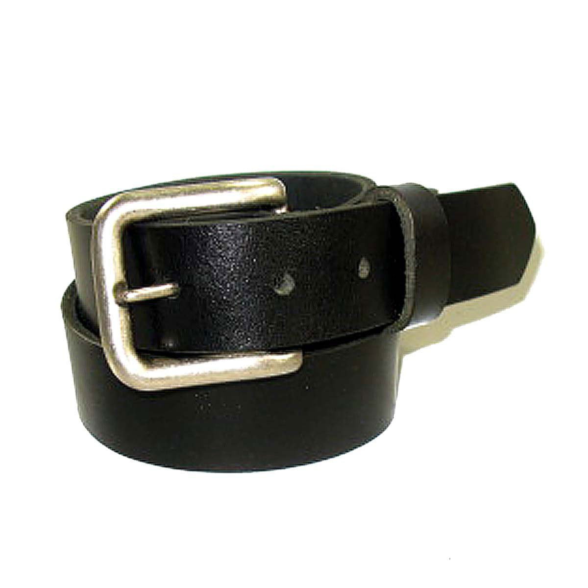 Brass Buckle Leather Belt for Men Full Grain Solid Piece Mens Casual Jeans Belts