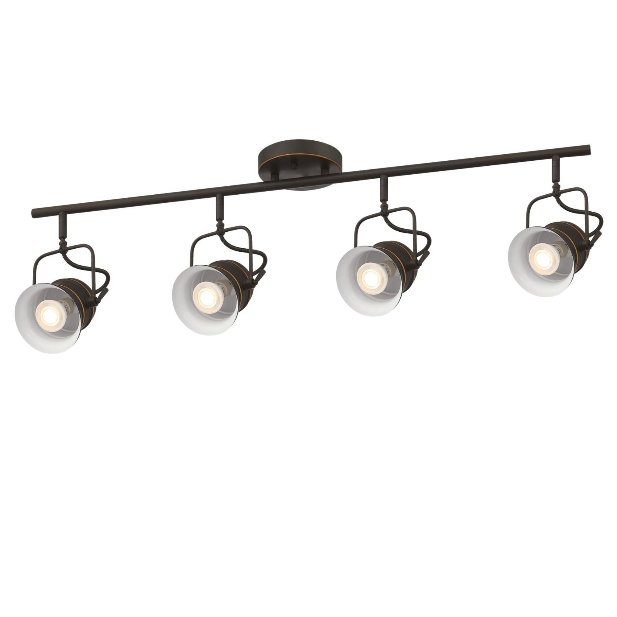 Westinghouse Westinghouse Lighting 6116800 Boswell Vintage-Style Four-Light Indoor Track Light Kit, Oil-Rubbed Bronze Finish with Highlights
