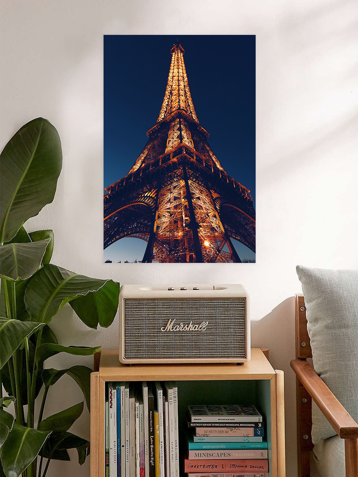 Awkward Styles Eiffel Tower Unframed Poster Paris City View Printed Artwork Housewarming Decor Gifts Ideas Printed Photo Pictures Paris Printed Poster Art Eiffel Tower Poster Decor Paris Night View - image 2 of 3