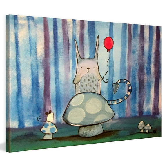 Marmont Hill "One Red Balloon" by Andrea Doss Painting Print on Wrapped Canvas