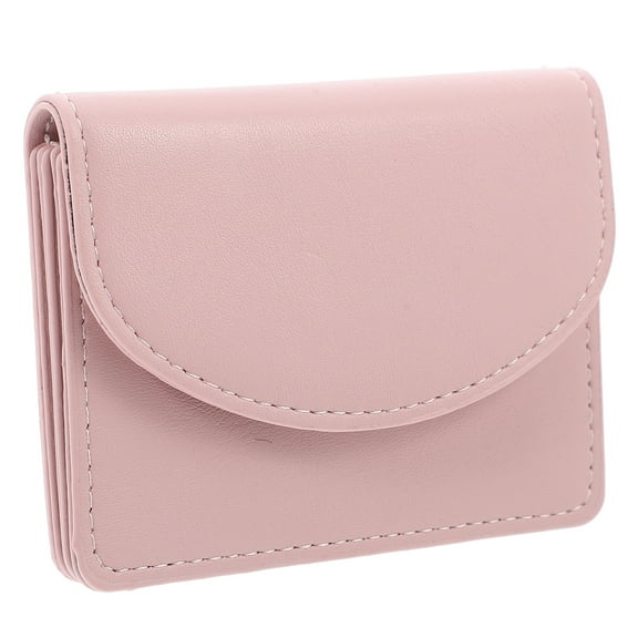 Homoyoyo Wallet Women Slim Pink PU Minimalist 1Set Cash Storage Business Purse