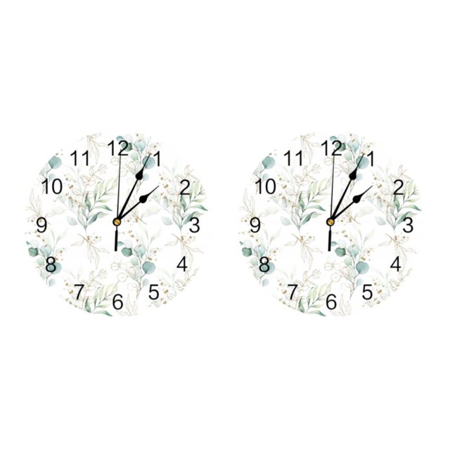 Decodeary Horloge Murale Ronde Intemporelle avec Minuterie Précise pour la Maison Fonctions Multiples comme Montré type 7 2ensemble
