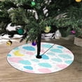 thumbnail image 2 of FMSHPON Moon Clouds Stars Xmas Christmas Tree Skirt Stand Mat for Holiday Party Decoration Indoor Outdoor 36 inches, 2 of 3