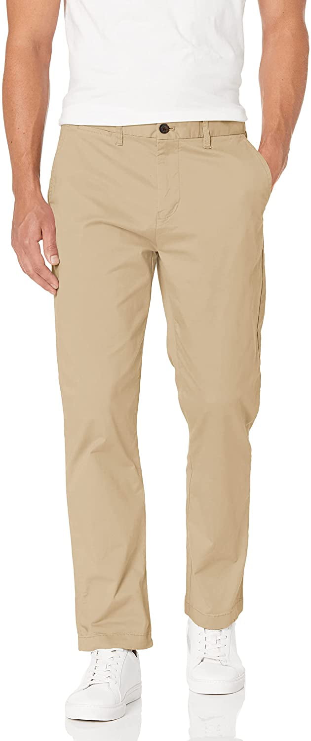 Interesante Adivinar chocar Tommy Hilfiger Mens Stretch Chino Pants in Custom Fit 33W x 30L Mallet -  Walmart.com